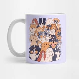 Cute cartoon dog breeds art Mug